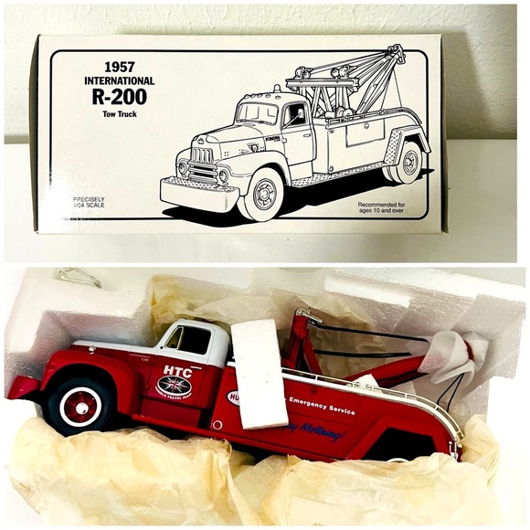 First Gear 1957 International R-200 Tow Truck 18-1677 Vintage Red Collectible - Picture 1 of 7